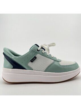 Kizik Brisbane Womens Size 6.5D Blue White Athletic Hands Free Shoes Sneakers